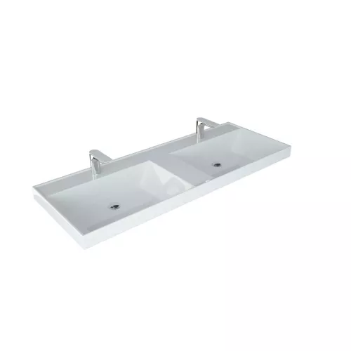 Раковина для ванной Uperwood Classic 120х45х14 см, двойная, белая глянцевая