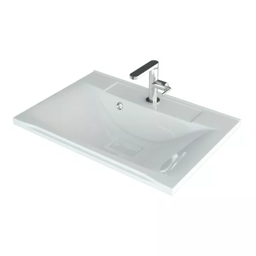 Раковина для ванной 70 см, Uperwood Elen, с декоративной накладкой для слива