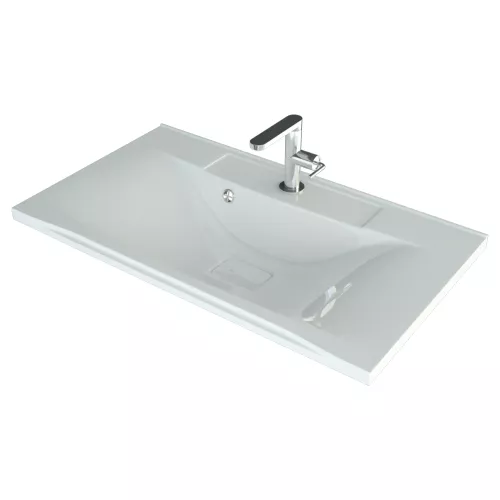 Раковина для ванной 80 см, Uperwood Elen, с декоративной накладкой для слива