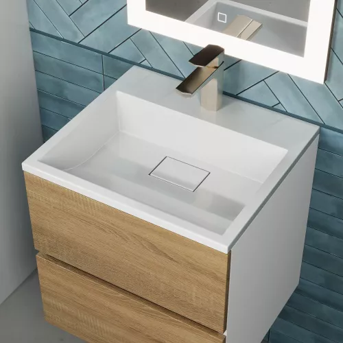 Раковина для ванной 50 см, Uperwood Barsa, белая глянцевая, Выбрать цвет: Белый, Выбрать размер: 50, изображение 6