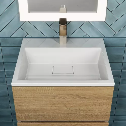 Раковина для ванной 50 см, Uperwood Barsa, белая глянцевая, Выбрать цвет: Белый, Выбрать размер: 50, изображение 7