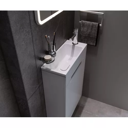 Раковина для ванной Uperwood Modul  белая глянцевая, Выбрать цвет: Белый, Выбрать размер: 50, изображение 9