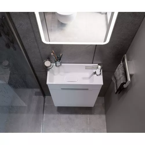 Раковина для ванной Uperwood Modul  белая глянцевая, Выбрать цвет: Белый, Выбрать размер: 50, изображение 11