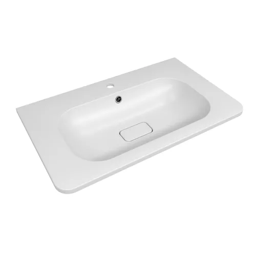 Раковина для ванной 80 см, Uperwood Fate, с декоративной накладкой для слива