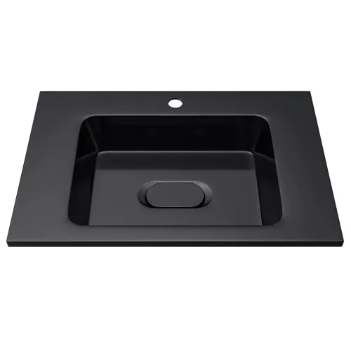 Раковина для ванной Uperwood Modul 65 см, черная глянцевая, Выбрать цвет: Черный, Выбрать размер: 65, изображение 2