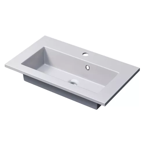 Раковина для ванной 60 см, Uperwood Aurora, белая глянцевая