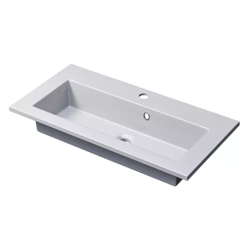 Раковина для ванной 70 см, Uperwood Aurora, белая глянцевая