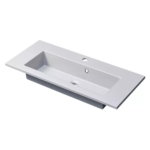 Раковина для ванной 80 см, Uperwood Aurora, белая глянцевая