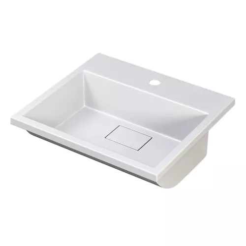 Раковина для ванной 50 см, Uperwood Barsa, белая глянцевая, Выбрать цвет: Белый, Выбрать размер: 50, изображение 2