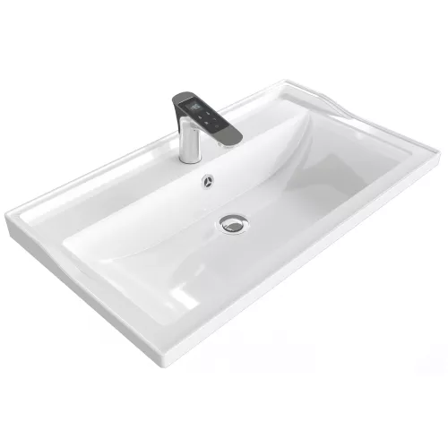 Раковина для ванной Uperwood Family 100х45х17,9 см, белая глянцевая