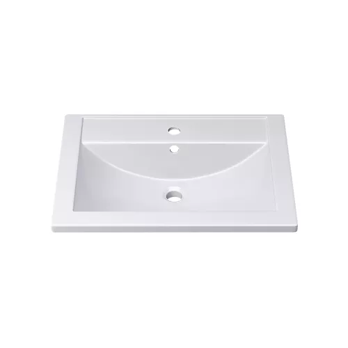 Раковина для ванной Uperwood Foster  белая глянцевая, Выбрать цвет: Белый, Выбрать размер: 60, изображение 2