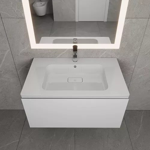 Раковина для ванной Uperwood Lagoon 80х48х14,2 см, белая глянцевая, изображение 4