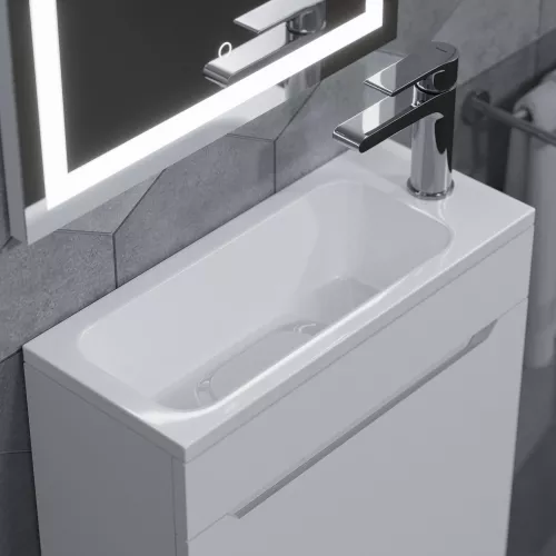 Раковина для ванной Uperwood Modul  белая глянцевая, Выбрать цвет: Белый, Выбрать размер: 50, изображение 8