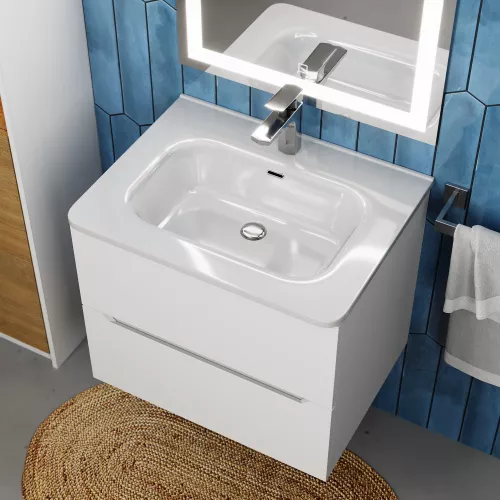 Раковина для ванной Uperwood Monica, белая глянцевая, Выбрать цвет: Белый, Выбрать размер: 60, изображение 3