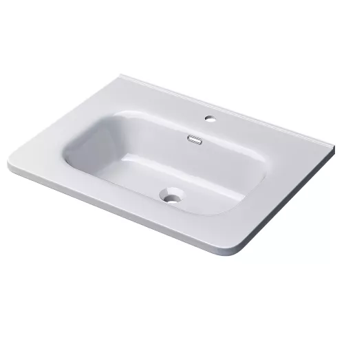 Раковина для ванной Uperwood Monica, белая глянцевая, Выбрать цвет: Белый, Выбрать размер: 60