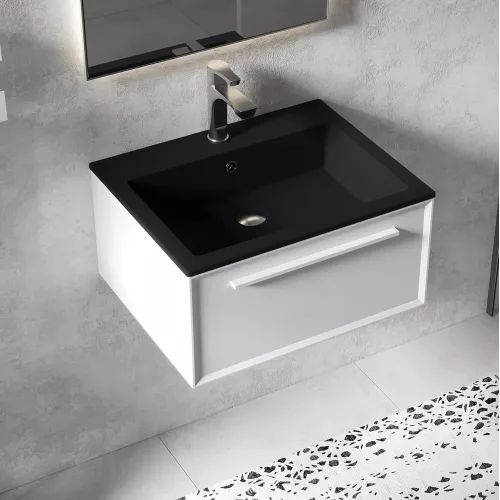 Раковина для ванной Uperwood Megan черная матовая, Выбрать цвет: Черный, Выбрать размер: 60, изображение 5