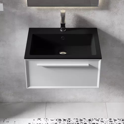 Раковина для ванной Uperwood Megan черная матовая, Выбрать цвет: Черный, Выбрать размер: 60, изображение 6