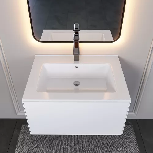 Раковина для ванной , Uperwood Parma Premium, белая глянцевая                         , Выбрать цвет: Белый, Выбрать размер: 65, изображение 6