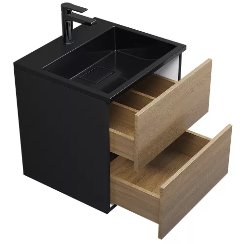 Раковина для ванной 50 см, Uperwood Barsa, черная глянцевая, Выбрать цвет: Черный, Выбрать размер: 50, изображение 8