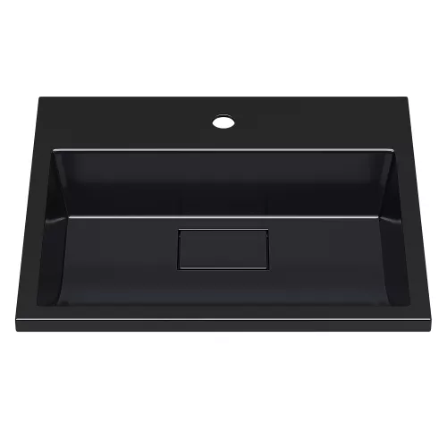 Раковина для ванной 50 см, Uperwood Barsa, черная глянцевая, Выбрать цвет: Черный, Выбрать размер: 50, изображение 5