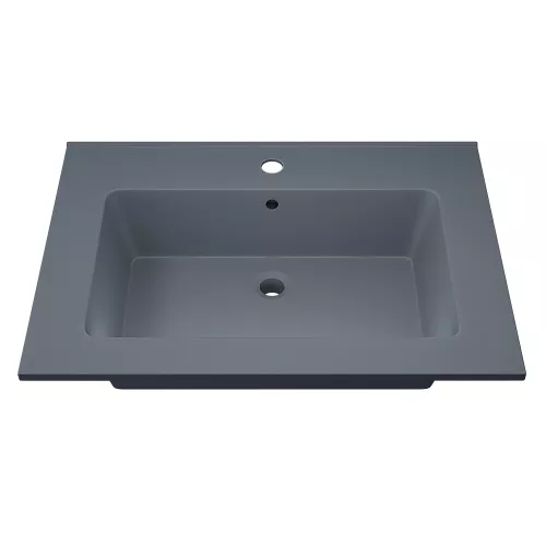 Раковина для ванной  Uperwood Parma Quartz, серая матовая, бетон, Выбрать цвет: Бетон, Выбрать размер: 65