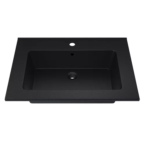 Раковина для ванной  Uperwood Parma Quartz, черная матовая, космос                  , Выбрать цвет: Космос, Выбрать размер: 65