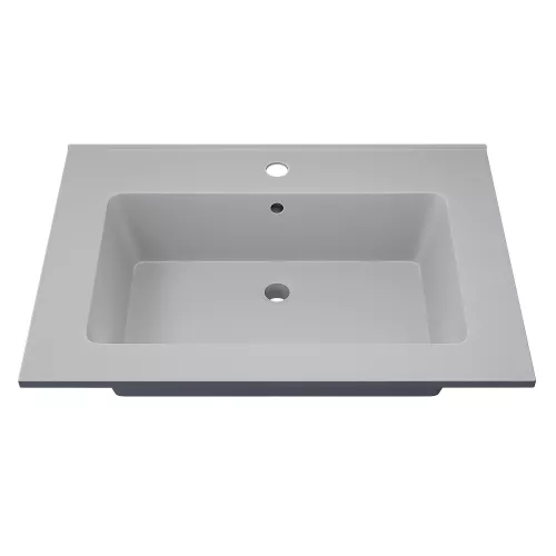 Раковина для ванной  Uperwood Parma Quartz, белая матовая, жасмин, Выбрать цвет: Жасмин, Выбрать размер: 65