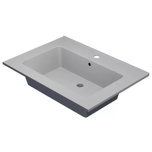 Раковина для ванной  Uperwood Parma Quartz, белая матовая, жасмин, Выбрать цвет: Жасмин, Выбрать размер: 65, изображение 2