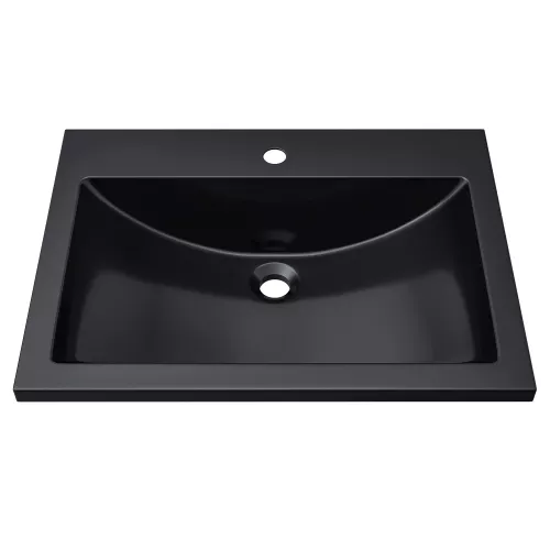 Раковина для ванной Uperwood Self  черная глянцевая, Выбрать цвет: Черный, Выбрать размер: 60, изображение 2
