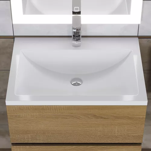 Раковина для ванной Uperwood Self  белая глянцевая, Выбрать цвет: Белый, Выбрать размер: 60, изображение 4