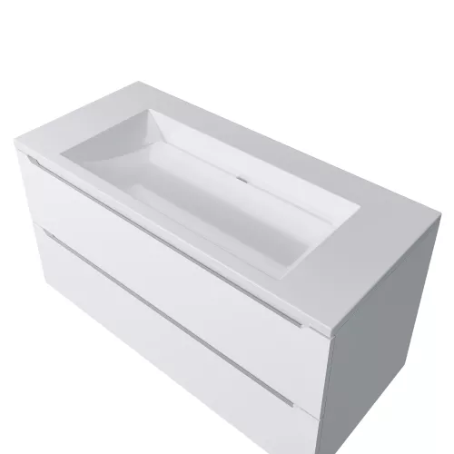 Раковина для ванной 100 см, Uperwood Infinity, без отверстия для смесителя, белая глянцевая, изображение 3