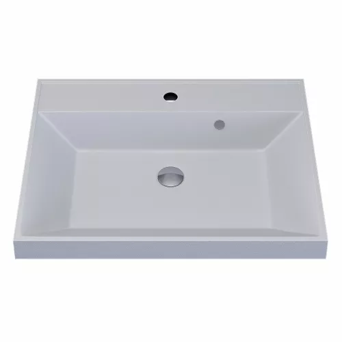 Раковина для ванной Uperwood Classic Quartz, кварцевая, белая матовая, жасмин, Выбрать цвет: Жасмин, Выбрать размер: 60