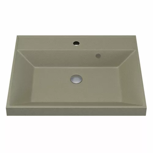 Раковина для ванной  Uperwood Classic Quartz, кварцевая, бежевая матовая, десерт, Выбрать цвет: Десерт, Выбрать размер: 60