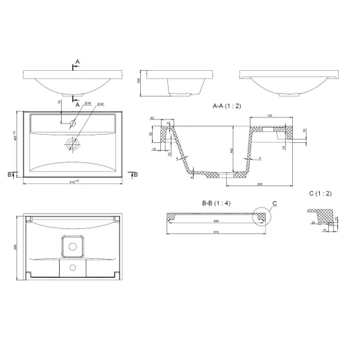 Раковина для ванной Uperwood Foster  белая глянцевая, Выбрать цвет: Белый, Выбрать размер: 60, изображение 5