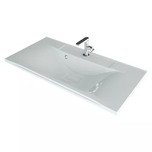 Раковина для ванной 90 см, Uperwood Elen, с декоративной накладкой для слива