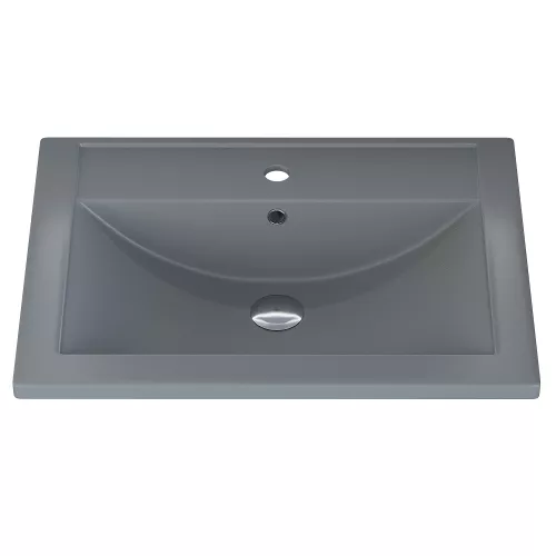 Раковина для ванной кварцевая Uperwood Foster Quartz  серая матовая (бетон), Выбрать цвет: Бетон, Выбрать размер: 60
