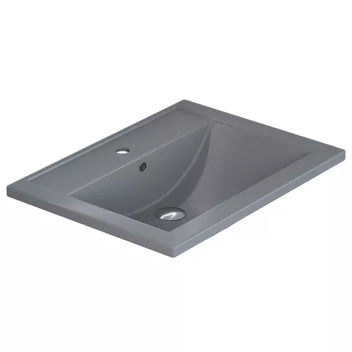 Раковина для ванной кварцевая Uperwood Foster Quartz  серая матовая (бетон), Выбрать цвет: Бетон, Выбрать размер: 60, изображение 2