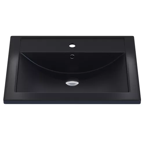 Раковина для ванной кварцевая Uperwood Foster Quartz  черная матовая (космос), Выбрать цвет: Космос, Выбрать размер: 60