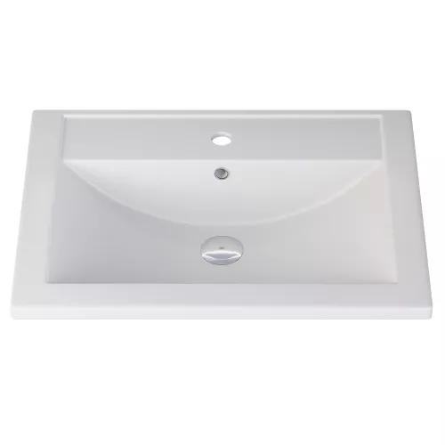 Раковина для ванной кварцевая Uperwood Foster Quartz белая матовая (жасмин), Выбрать цвет: Жасмин, Выбрать размер: 60