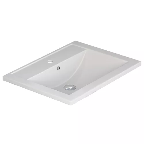 Раковина для ванной кварцевая Uperwood Foster Quartz белая матовая (жасмин), Выбрать цвет: Жасмин, Выбрать размер: 60, изображение 2