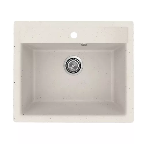 Кухонная мойка из искусственного камня Uperwood ECON UPD-104-001, прямоугольная, белая матовая, Выбрать цвет: Белый камень, изображение 2
