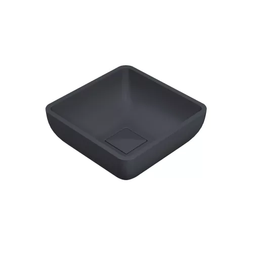 Раковина для ванной накладная Uperwood Florida квадратная, бетон, цвет графит, Выбрать цвет: Графит