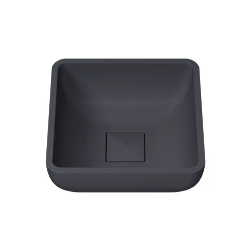 Раковина для ванной накладная Uperwood Florida квадратная, бетон, цвет графит, Выбрать цвет: Графит, изображение 2