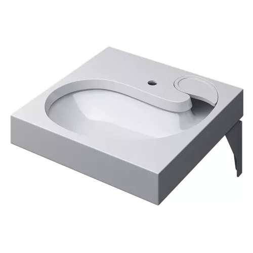 Раковина над стиральной машиной Uperwood Comforty 60х60х11 см, белая глянцевая, Выбрать цвет: Белый, изображение 3