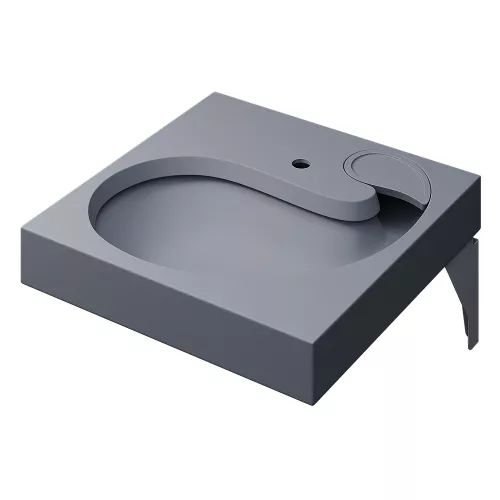 Раковина над стиральной машиной Uperwood Comforty 60х60х11 см, серая матовая, Выбрать цвет: Серый, изображение 3