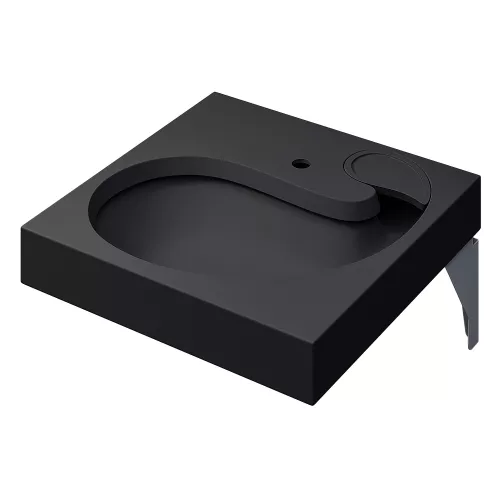 Раковина над стиральной машиной Uperwood Comforty 60х60х11 см, черная матовая, Выбрать цвет: Черный, изображение 3