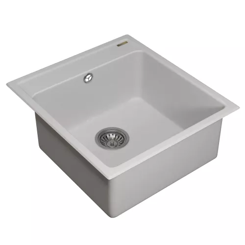 Кухонная мойка из искусственного камня Uperwood UPD-406, 42х48 прямоугольная, цвет туман, Выбрать цвет: Туман, изображение 3