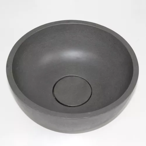 Раковина накладная бетонная Uperwood Belfast 30х30х13,5 см, круглая, графит, Выбрать цвет: Графит, изображение 3