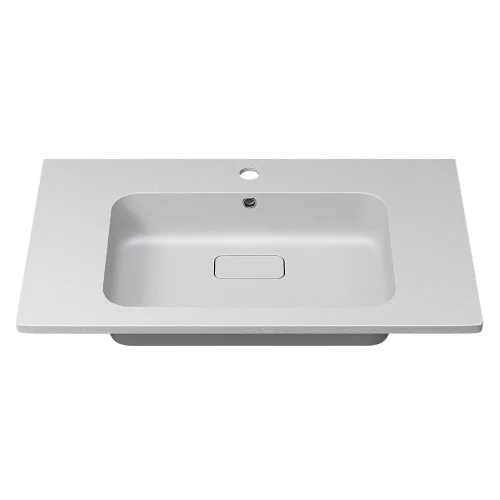 Раковина для ванной кварцевая Uperwood Lagoon Quartz 80  белая матовая (жасмин), Выбрать цвет: Жасмин, Выбрать размер: 80