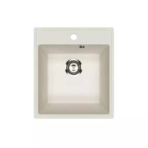 Кухонная мойка из искусственного камня Uperwood ECON UPD-404-001, прямоугольная, белая матовая, Выбрать цвет: Белый камень, изображение 5